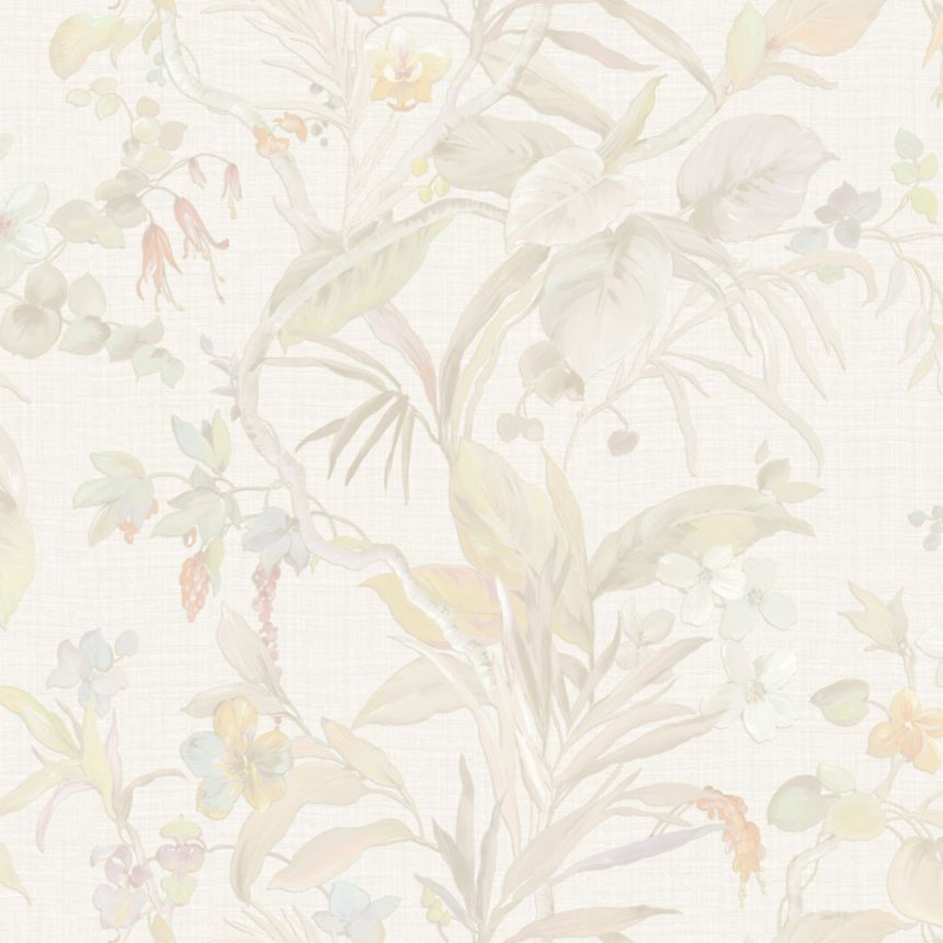 Luxus tapéta, krém, virágos, leveles, Z30335, Casa 8, Trussardi