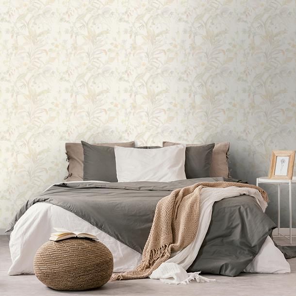 Luxus tapéta, krém, virágos, leveles, Z30335, Casa 8, Trussardi