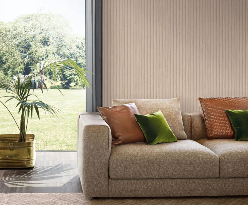 Luxus tapéta, bézs, csíkos, Z30337, Casa 8, Trussardi