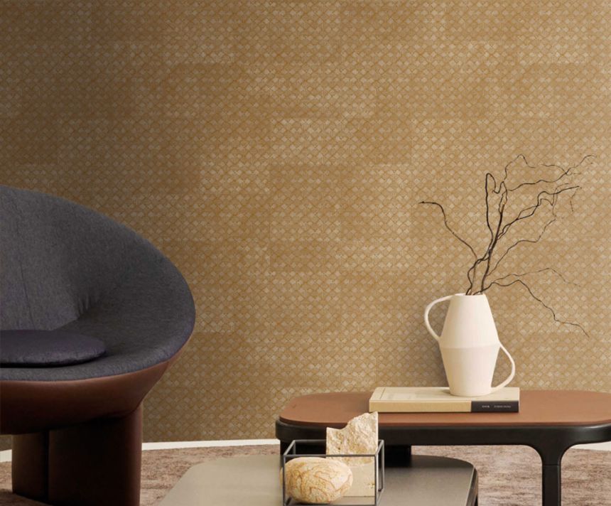 Luxus geometrikus tapéta, barna, Z30348, Casa 8, Trussardi