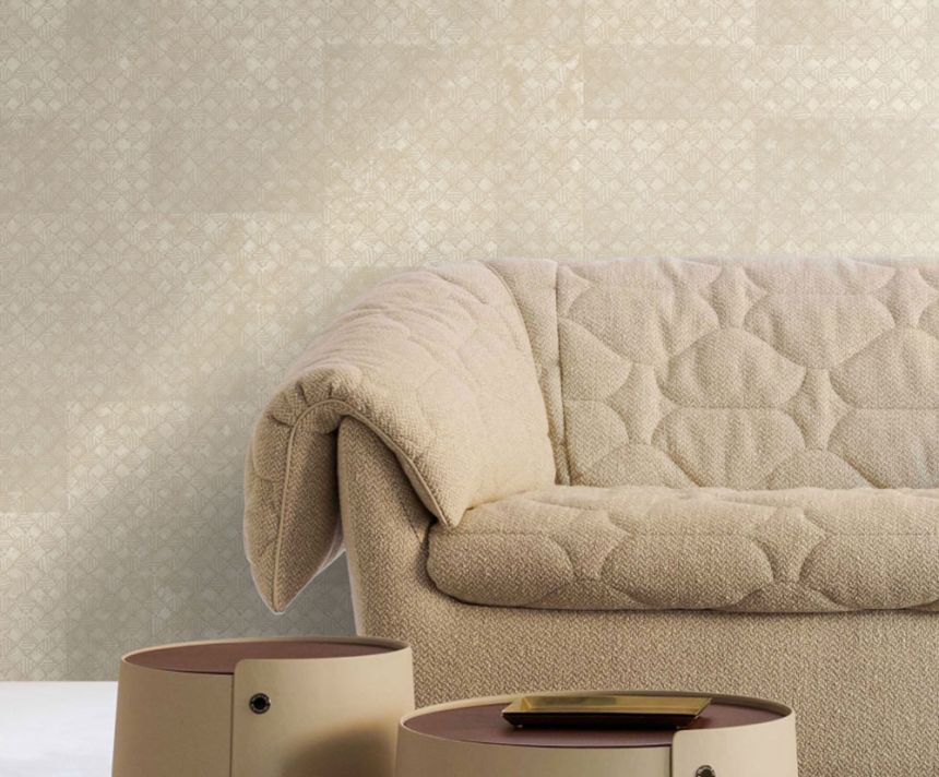 Luxus geometrikus tapéta, bézs-arany, Z30350, Casa 8, Trussardi