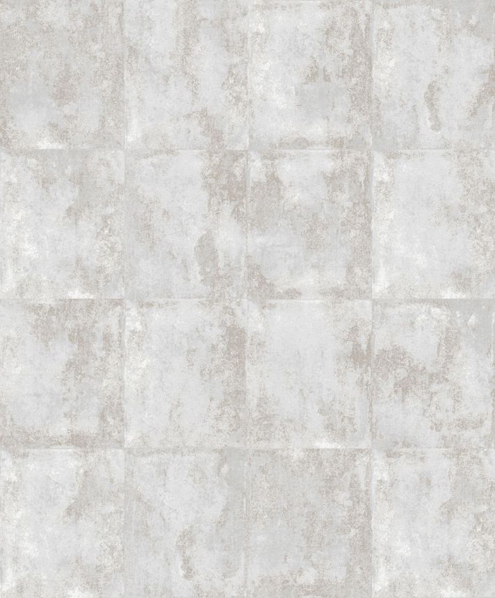 Tapéta, szürke-krém, beton, csempe, ORB401, The Texture Book, Masureel