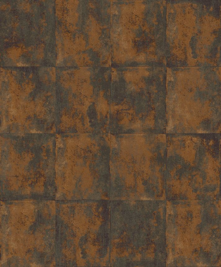 Tapéta, barna-bronz, beton, csempe, ORB403, The Texture Book, Masureel