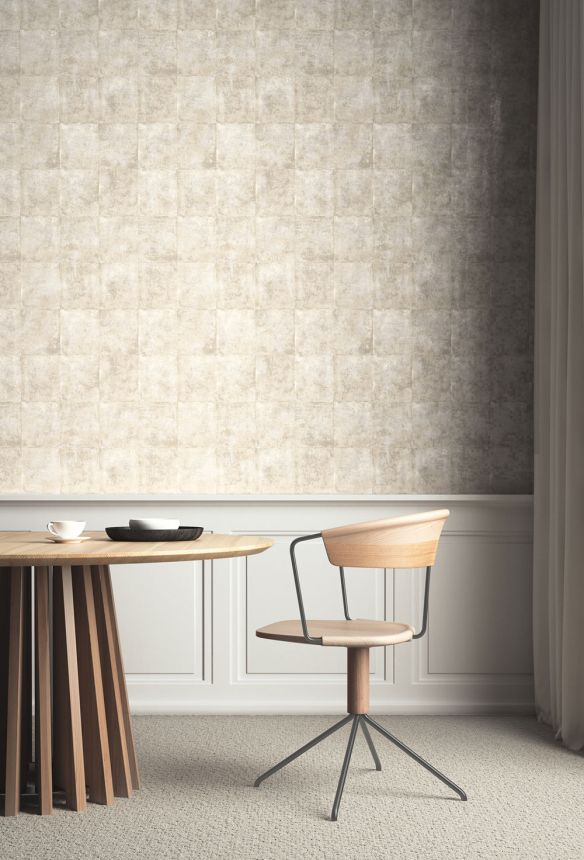 Tapéta, barna-bronz, beton, csempe, ORB403, The Texture Book, Masureel