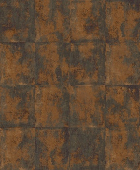 Tapéta, barna-bronz, beton, csempe, ORB403, The Texture Book, Masureel