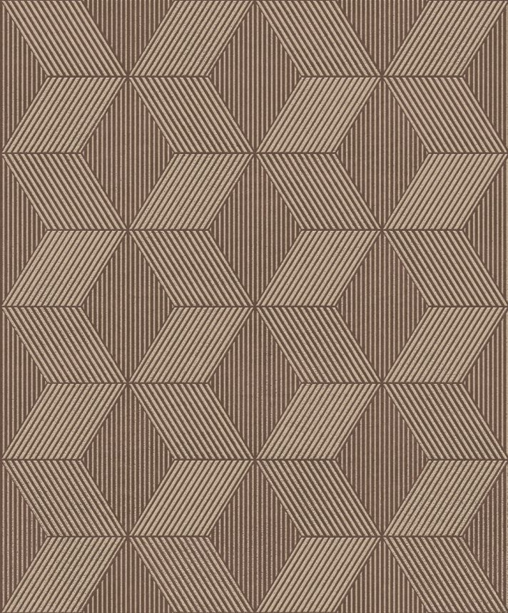 Tapéta, barna-arany, geometrikus, ORB503, The Texture Book, Masureel