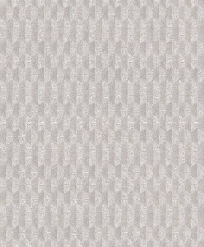 Tapéta, szürke-bézs, geometrikus, ORB705, The Texture Book, Masureel