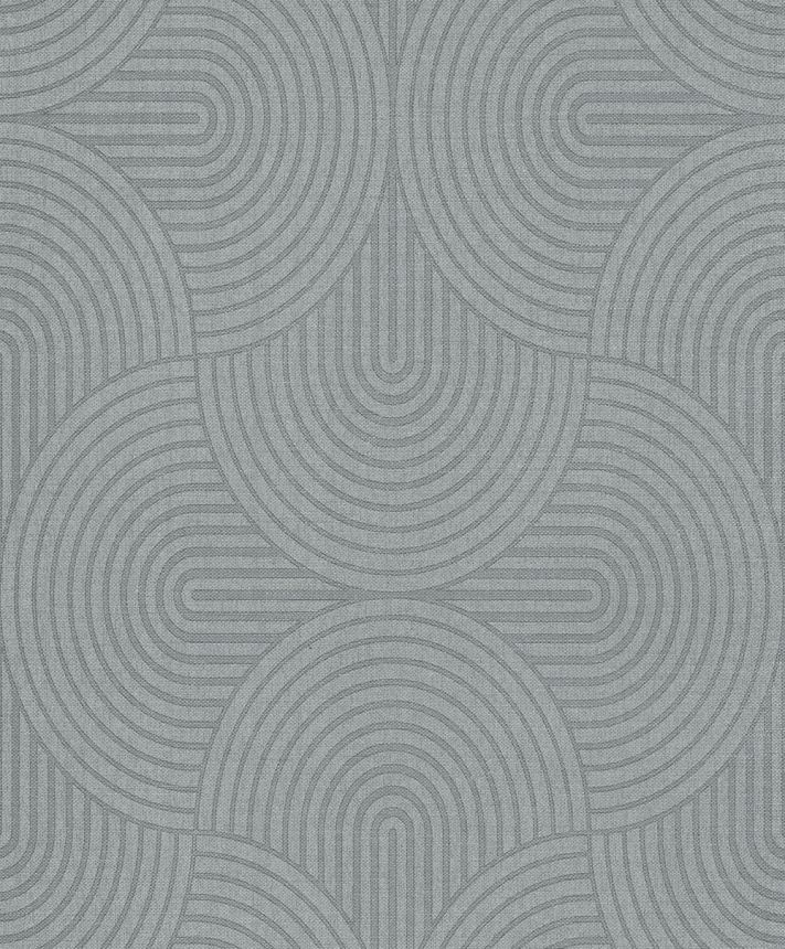 Tapéta, szürke-zöld, grafikus, Art Deco, EAR603, The Texture Book, Masureel