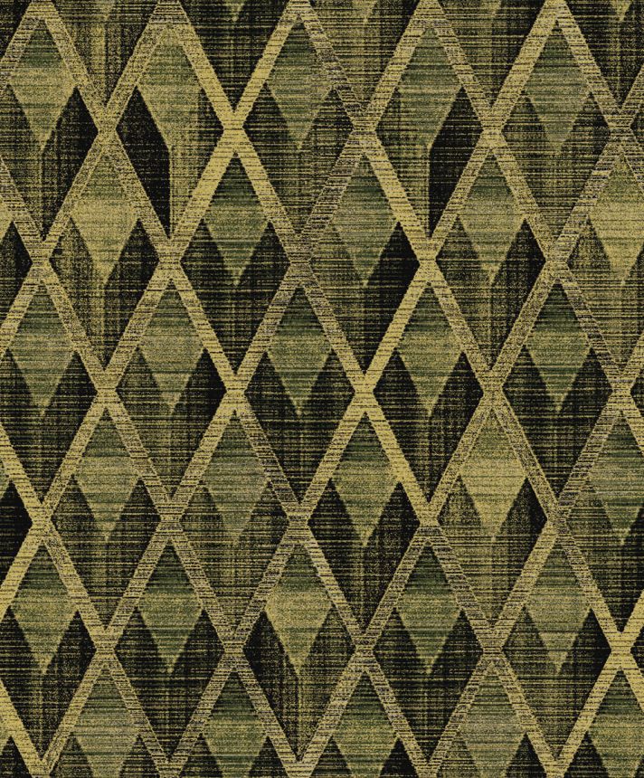Tapéta, fekete-arany, geometrikus, CAB501, The Texture Book, Masureel