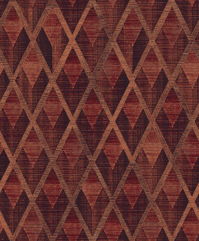 Tapéta, bordó-bronz, geometrikus, CAB504, The Texture Book, Masureel