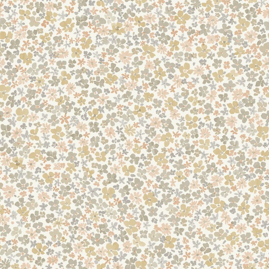 Tapéta, okker, virágok, LD3020, Little Dreamers, Grandeco