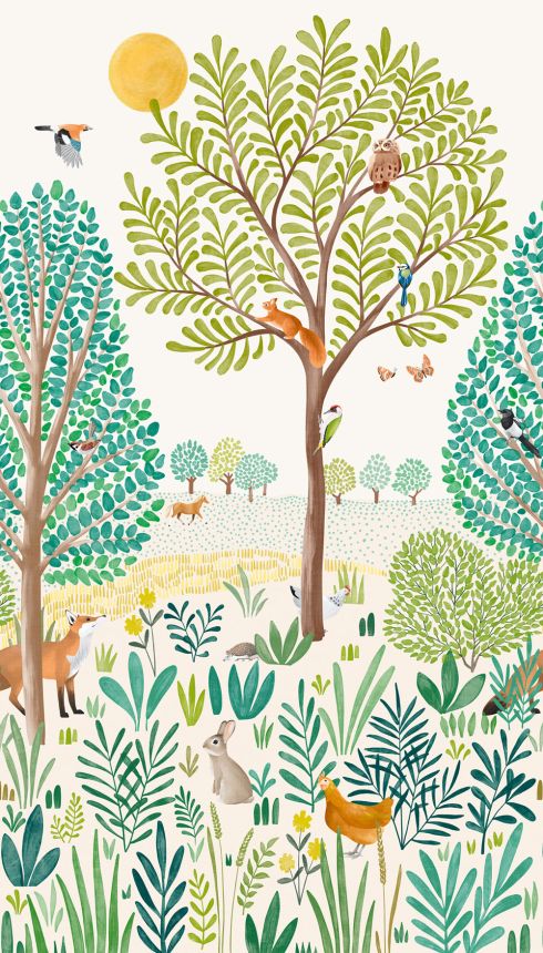 Gyerek fotótapéta, erdei állatok, LD6001, Little Dreamers, Grandeco