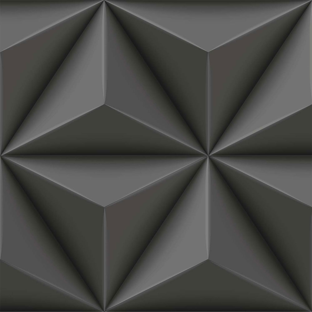 Tapéta, szürke-fekete, 3D grafikus minta, 347816, 3D Reflections, Origin