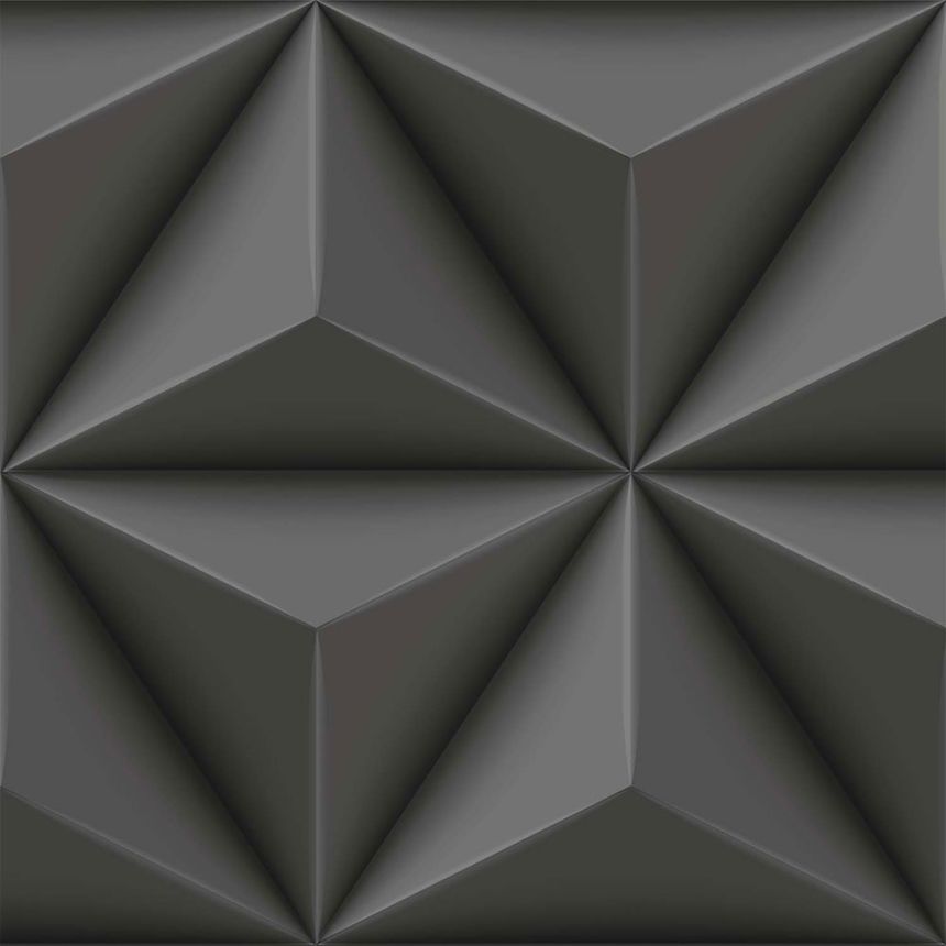 Tapéta, szürke-fekete, 3D grafikus minta, 347816, 3D Reflections, Origin