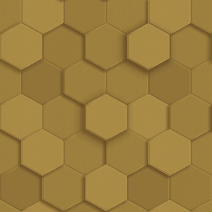 Tapéta, arany, hatszögek, 347971, 3D Reflections, Origin
