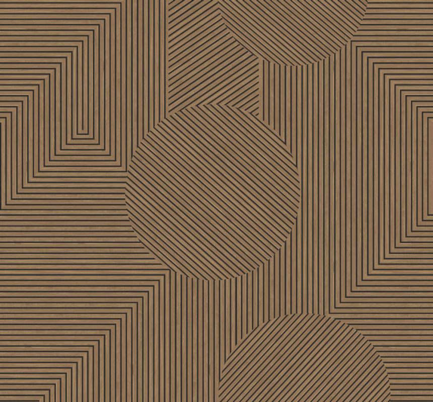 Posztertapéta, barna, grafikus minta, 357314, 3D Reflections, Origin