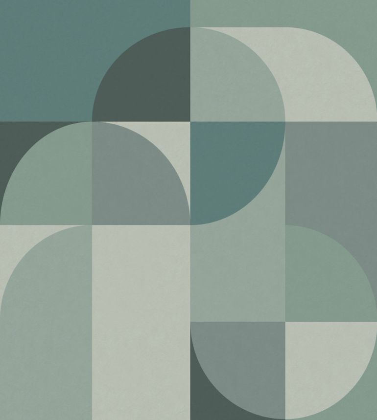 Posztertapéta, zöld, szürke, grafikus minta, 357323, 3D Reflections, Origin