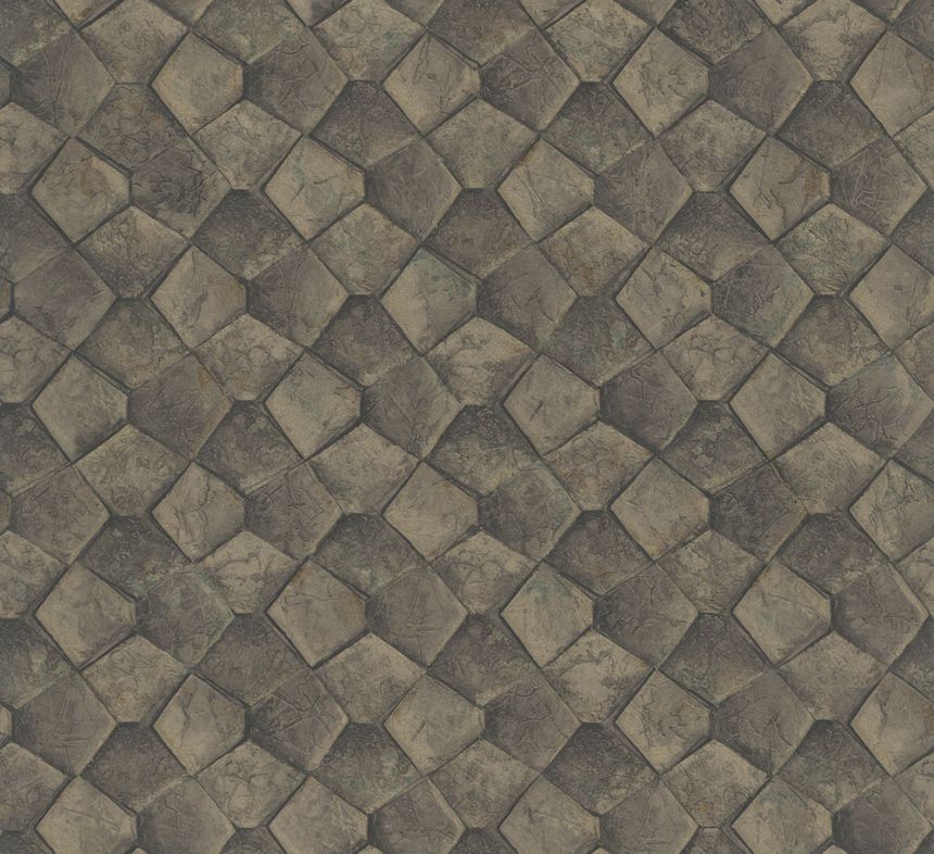 Geometrikus tapéta, fekete-arany, 34909, Eclectic, Marburg