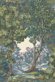 Tapéta, kék-zöld, fák, 127901, Arboretum, Graham Brown Premium