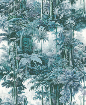 Tapéta, kék, pálmák, dzsungel, 127915, Arboretum, Graham Brown Premium