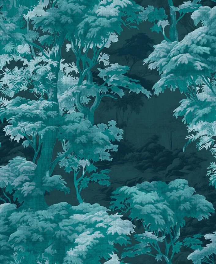 Tapéta, kék-zöld, erdő, fák, 127936, Arboretum, Graham Brown Premium