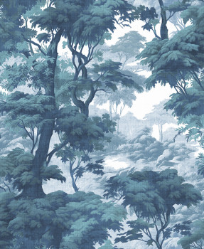 Tapéta, kék-zöld, erdő, fák, 127935, Arboretum, Graham Brown Premium