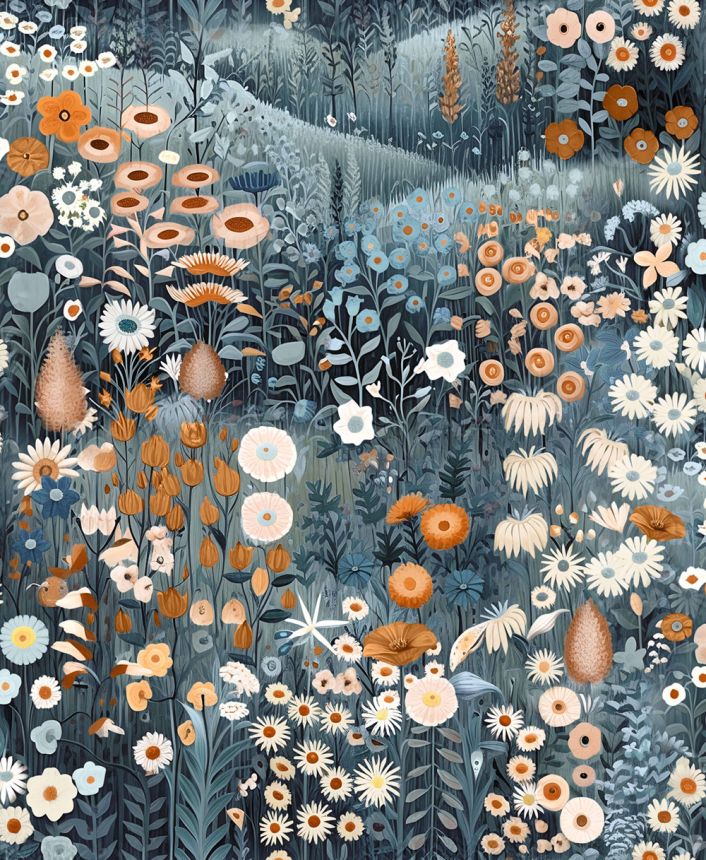 Tapéta, türkiz, virágzó rét, 127927, Arboretum, Graham Brown Premium