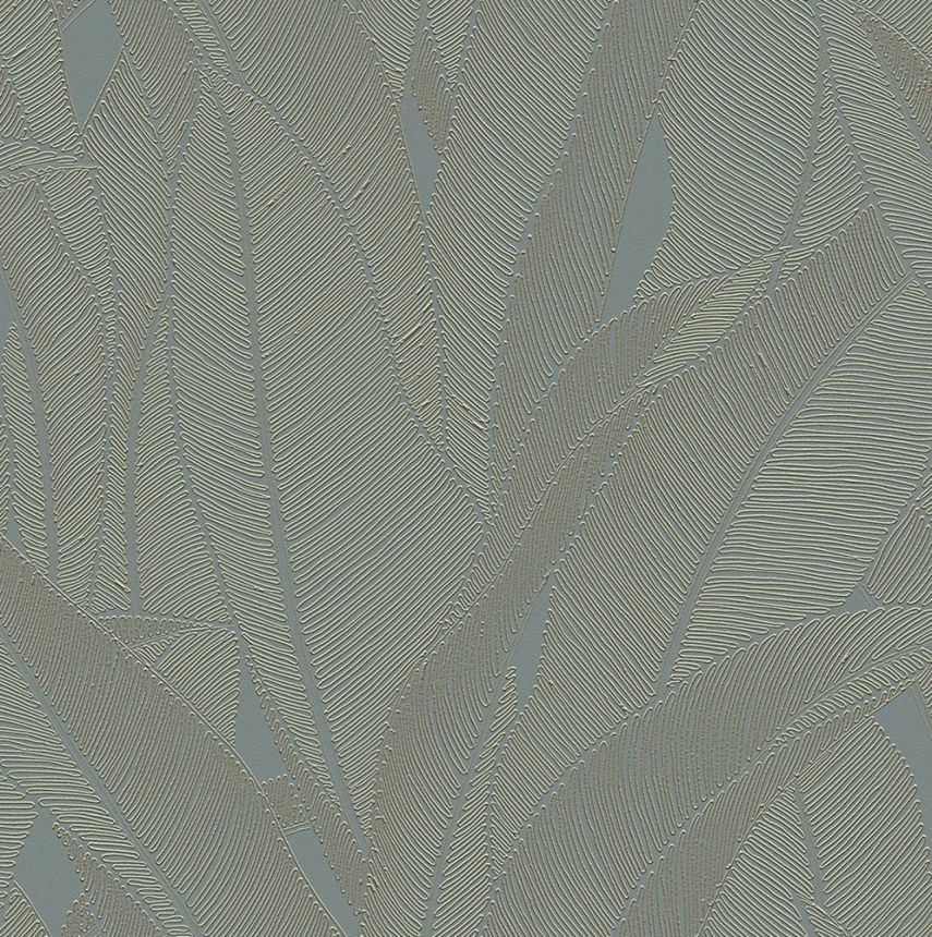 Luxus tapéta, türkiz-arany, levelek, Z16701, Murella 100, Zambaiti Parati