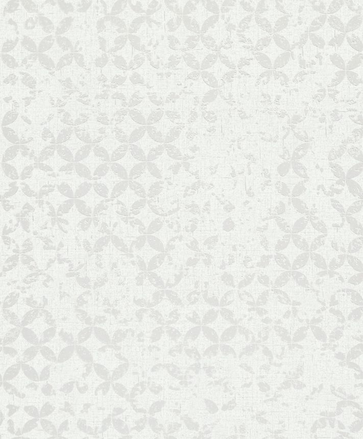 Tapéta, fehér-krém, geometrikus vintage minta, 35121, City Romance, Marburg
