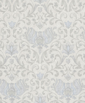 Tapéta, szürke-bézs, kék, ornamentika, 35147, City Romance, Marburg