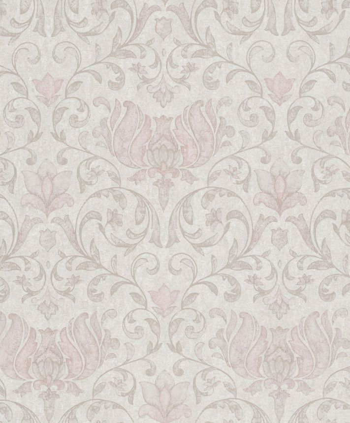 Tapéta, szürke-bézs, rózsaszín, ornamentika, 35149, City Romance, Marburg