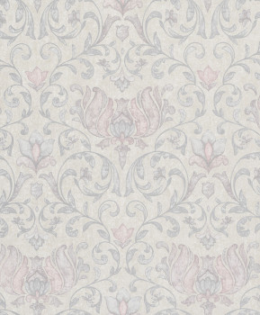 Tapéta, szürke-bézs, rózsaszín, ornamentika, 35150, City Romance, Marburg