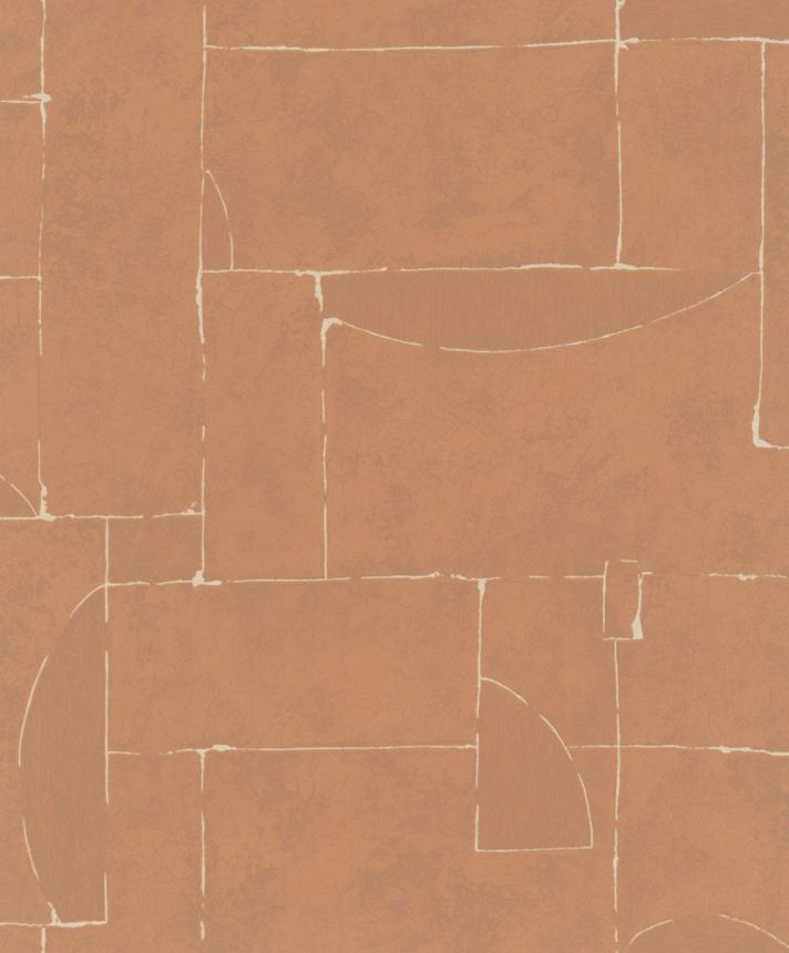 Tapéta, barna-piros, grafikus minta, 34605, Terra, Marburg