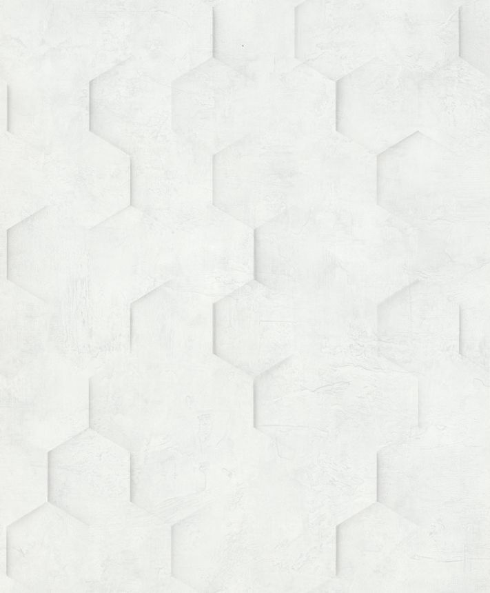 Geometrikus tapéta, fehér-szürke, hatszögek, 34157, Loft Superior, Marburg