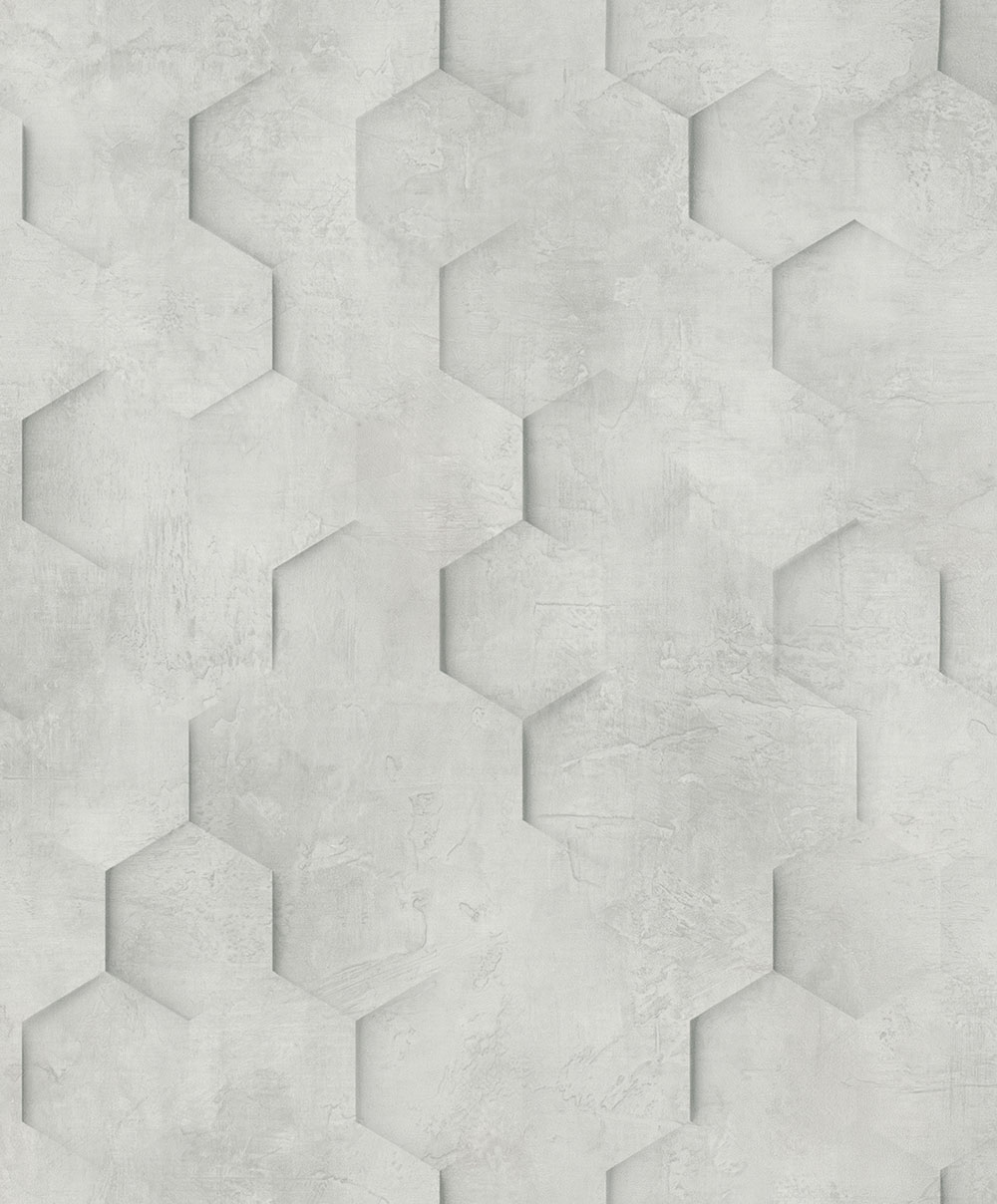 Geometrikus tapéta, szürke, hatszögek, 34159, Loft Superior, Marburg
