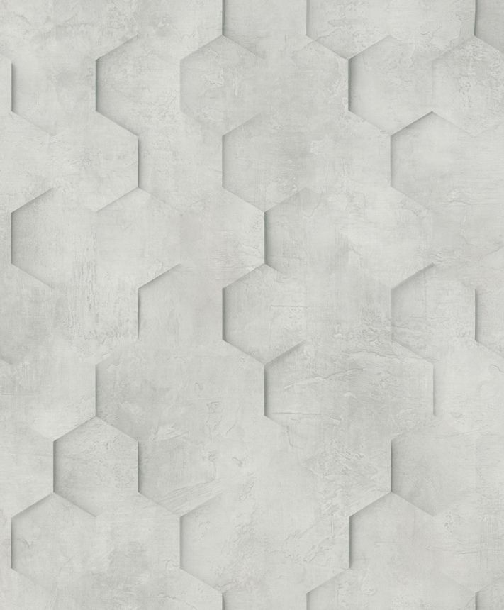 Geometrikus tapéta, szürke, hatszögek, 34159, Loft Superior, Marburg