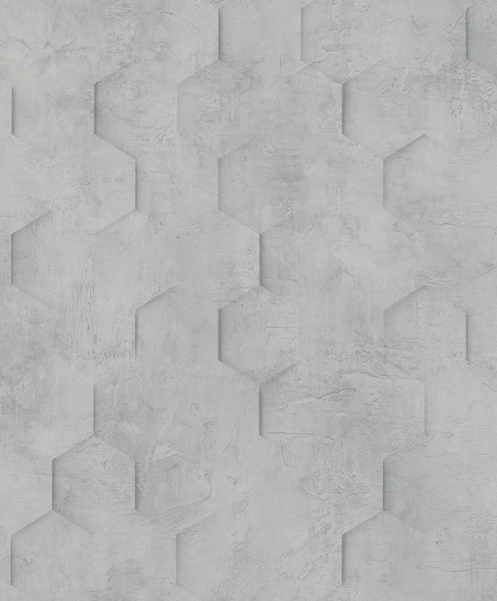 Geometrikus tapéta, szürke, hatszögek, 34160, Loft Superior, Marburg