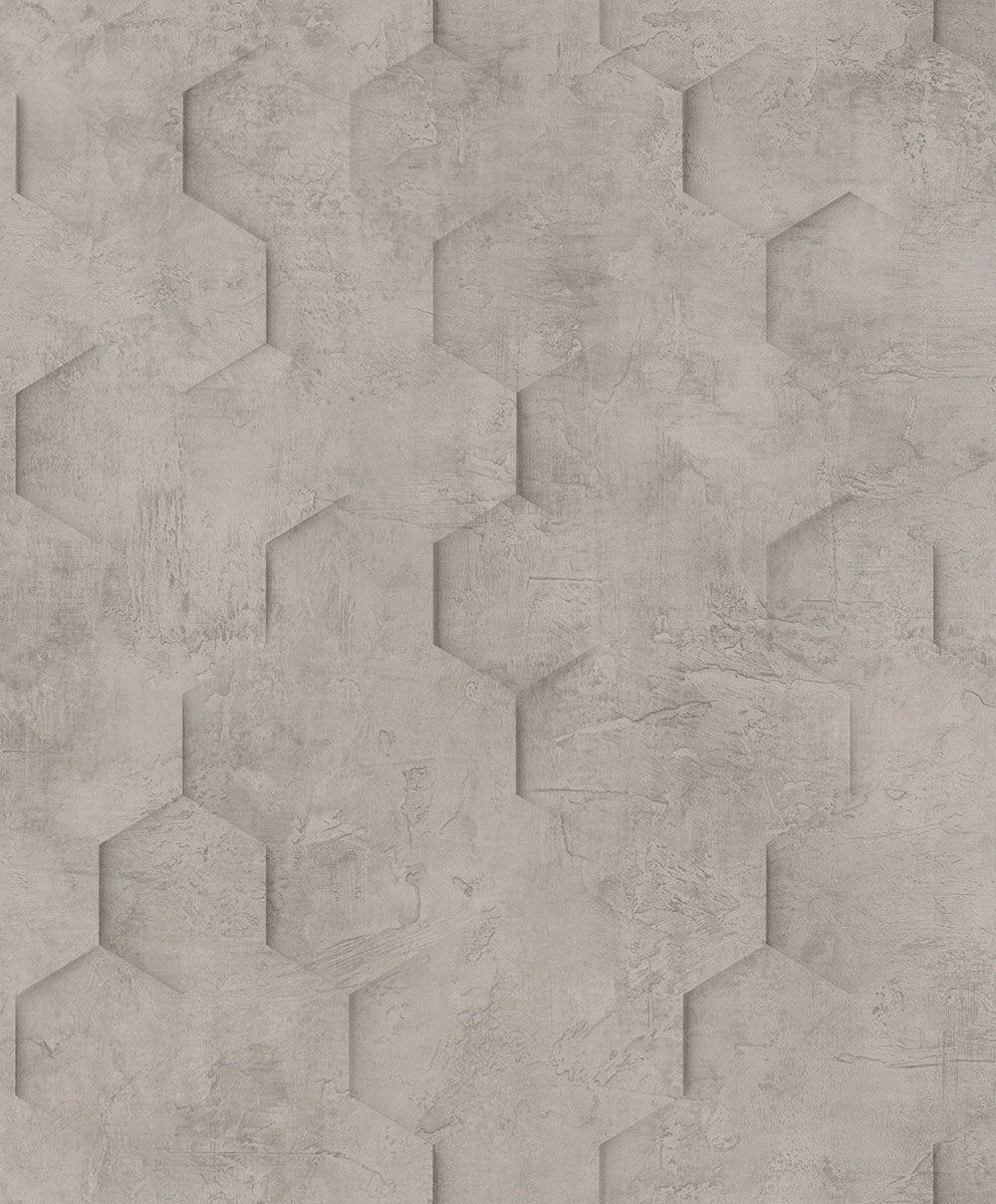 Geometrikus tapéta, szürke-barna, hatszögek, 34162, Loft Superior, Marburg