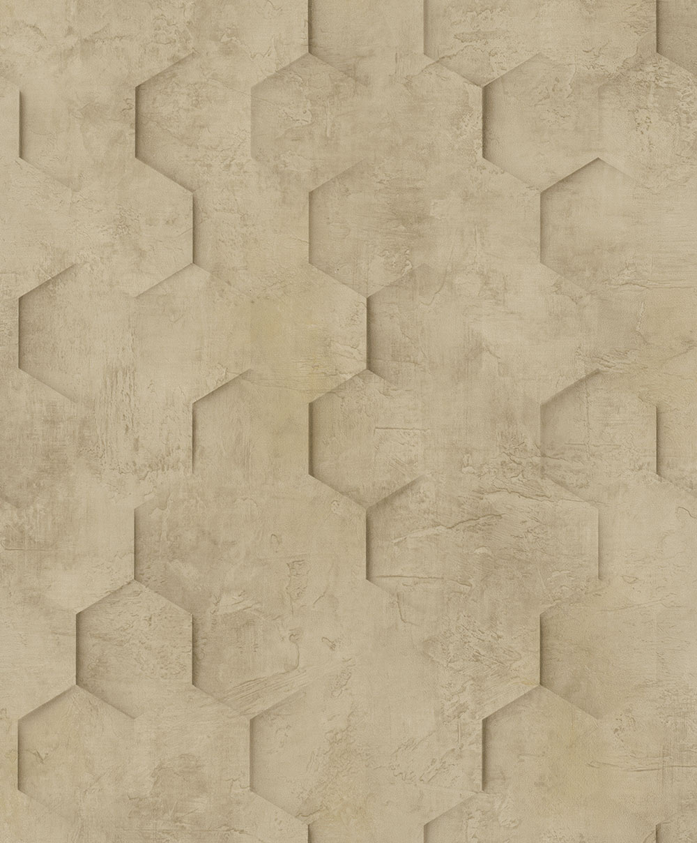 Geometrikus tapéta, bézs, hatszögek, 34163, Loft Superior, Marburg