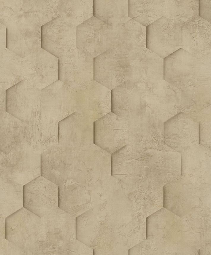 Geometrikus tapéta, bézs, hatszögek, 34163, Loft Superior, Marburg