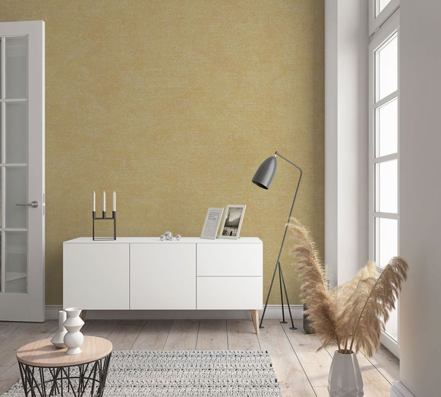 Tapéta, barna-sárga, textilhatású, 32425, Shades, Marburg