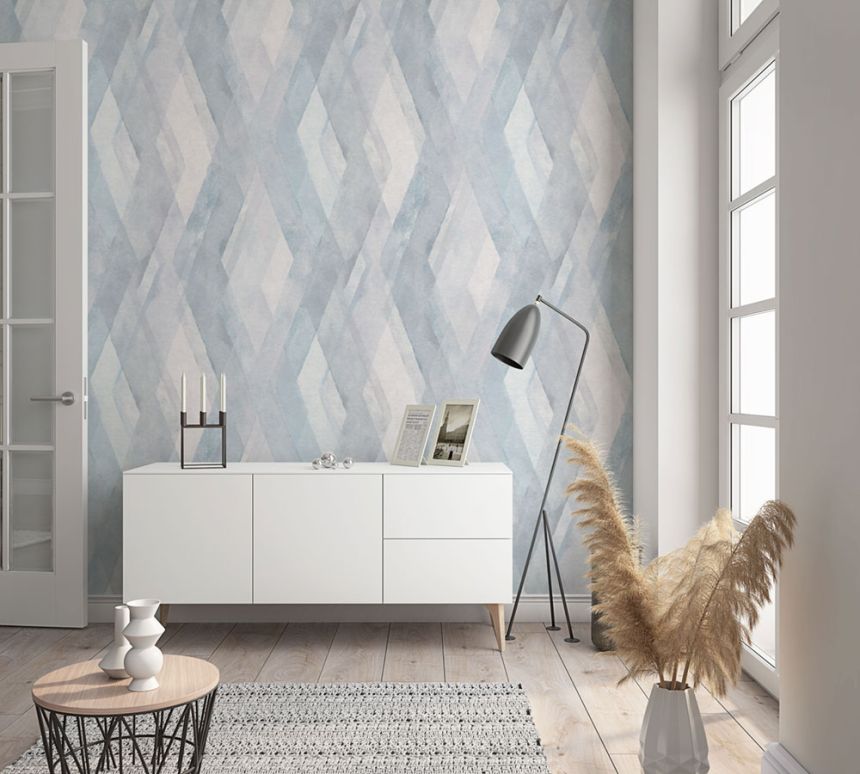 Geometrikus tapéta, szürke-kék, 32448, Shades, Marburg