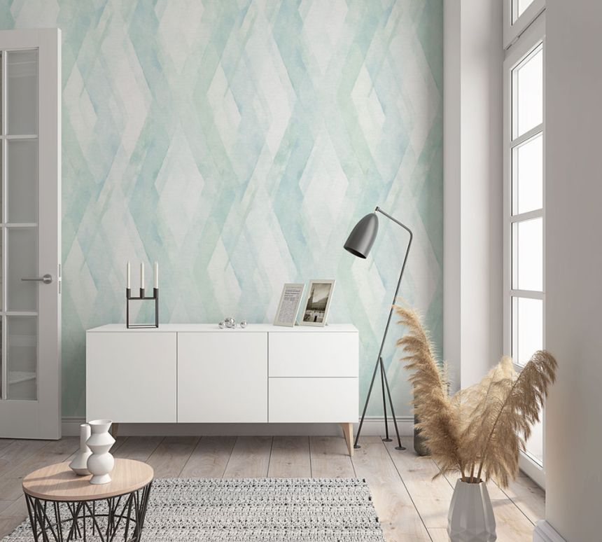 Geometrikus tapéta, zöld-kék, 32450, Shades, Marburg