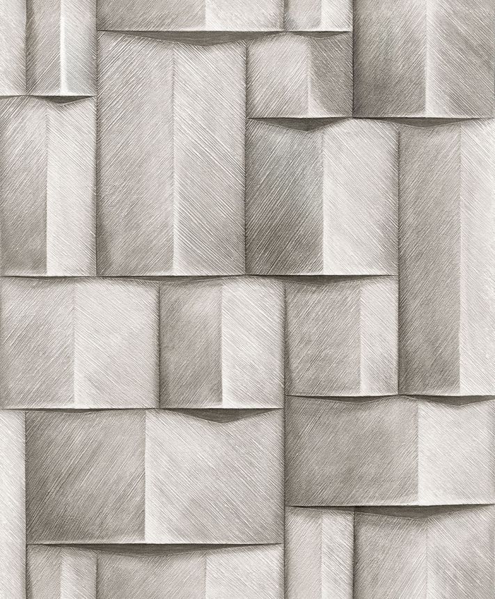 Grafikus tapéta, szürke, 3D hatás, 35385, Timber, Marburg