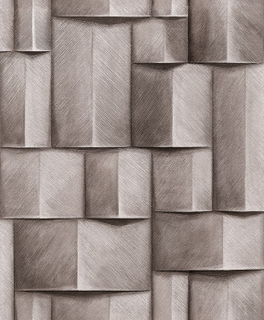Grafikus tapéta, barna, 3D hatás, 35393, Timber, Marburg
