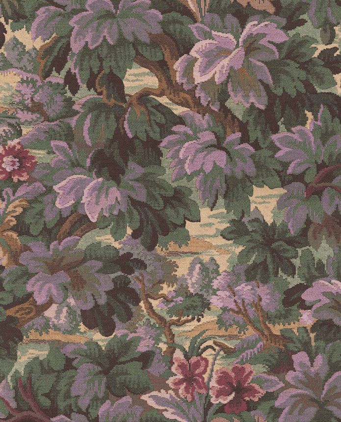 Tapéta, zöld-lila, levelek, fák, 351244, Magnifique, Eijffinger