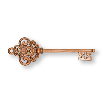 Metal decoration Castle Key Rose Gold 104039, Wall Art, Graham Brown