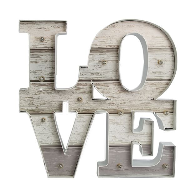 Lit decoration 100067, Lit Love Metal Art, Wall Art, Graham Brown