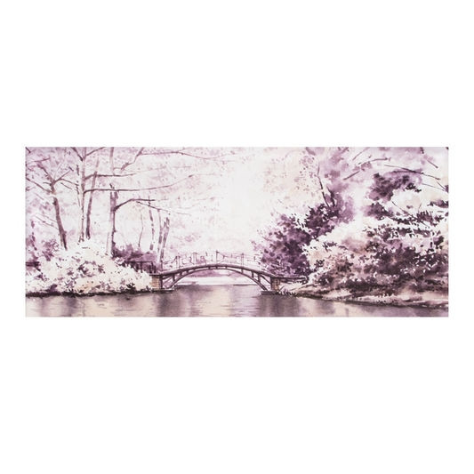 Frameless painting Watercolor Forest Bridge 41-824, Wall Art, Graham Brown