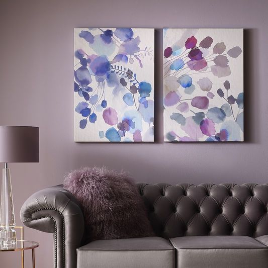 2-piece frameless painting 105381 Expressives Blooms, Wall Art, Graham & Brown